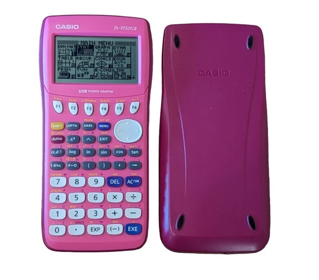 CASIO FX9750GII USB Power Graphic Calculator In Pink! Tested And