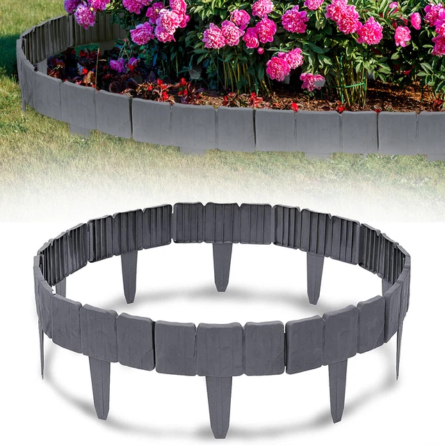 BEETUMRANDUNG RASENKANTE BEETEINFASSUNG Palisade Mähkante Erdspieß