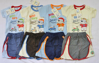 100% Cotton Baby boys 2pc SET top + shorts 6-12 months OUTFIT Summer NEW