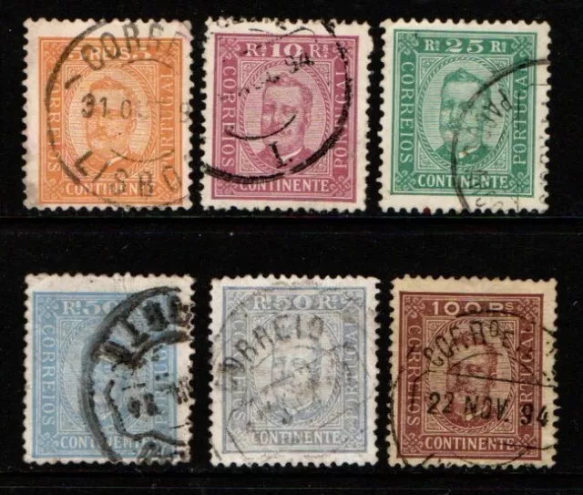 Portugal 1892 King Carlos Continente selection to 100 reis  Used