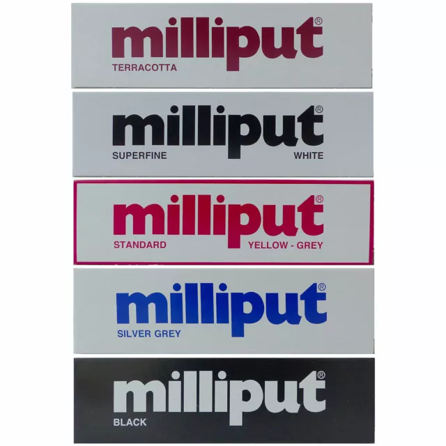 Milliput Epoxy Putty Sculpting Standard, Black, Superfine White, Terracotta