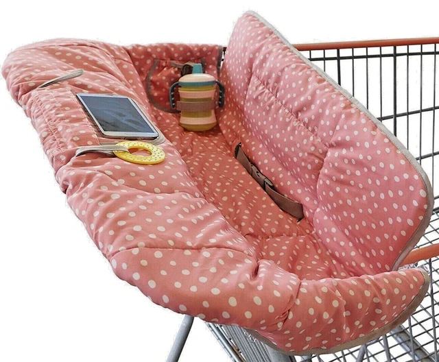 Suessie 2-in-1 Shopping Cart & Highchair Cover NEW Pink Polka Dot KEEPS IT CLEAN