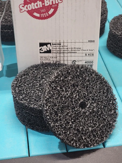 (5) Scotch Brite  6” x 5/8” Arbor Clean Strip Paint Rust Removal Disc X-Coarse