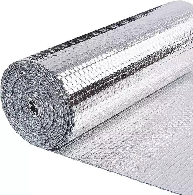 Reflective Foil Insulation Bubble Roll Reflectix Heavy Duty Double Sided 4x4