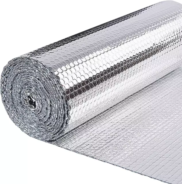 Reflective Foil Insulation Bubble Roll Reflectix Heavy Duty Double Sided 4x100