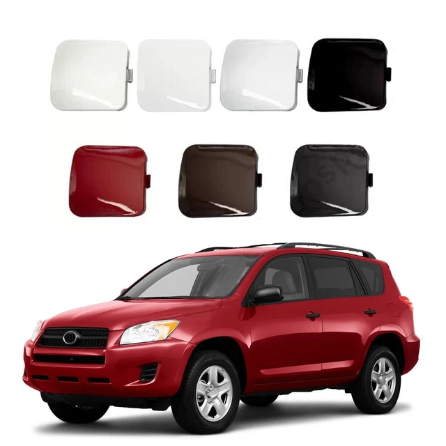 Front Towing Eye Hook Cover Caps Pair For Toyota Prius V 2014-2017 - Left & Right Side Bumper Cover, Gray