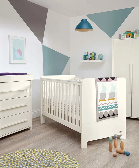 Chambre complète bébé Mamas & Papas Haxby couleur ivoire. Lit/ armoire/ commode 5