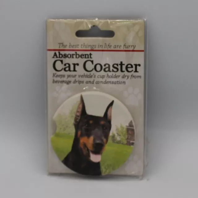 Super Absorbent Car Coaster - Dog - Doberman