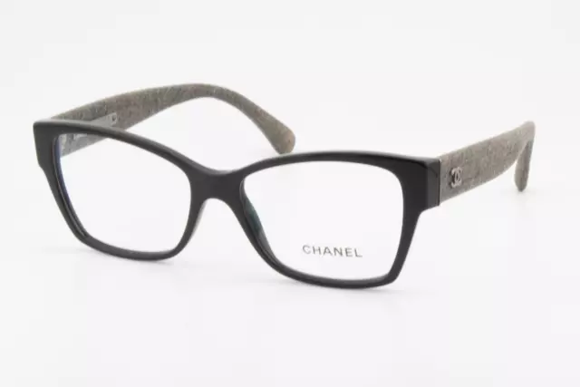 Chanel 3386 c.501 Unisex Cat Eye Glasses Frames Black & Grey 54mm