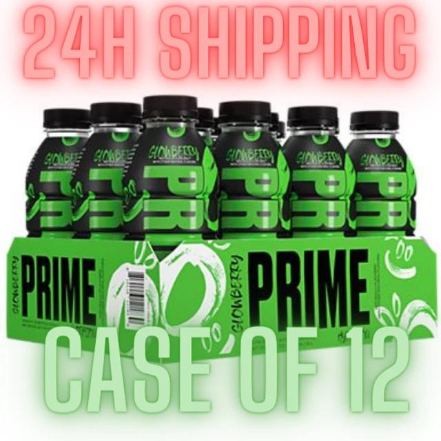 CASE OF PRIME Hydration Drink Logan Paul & KSI GLOWBERRY NEW FLAVOUR