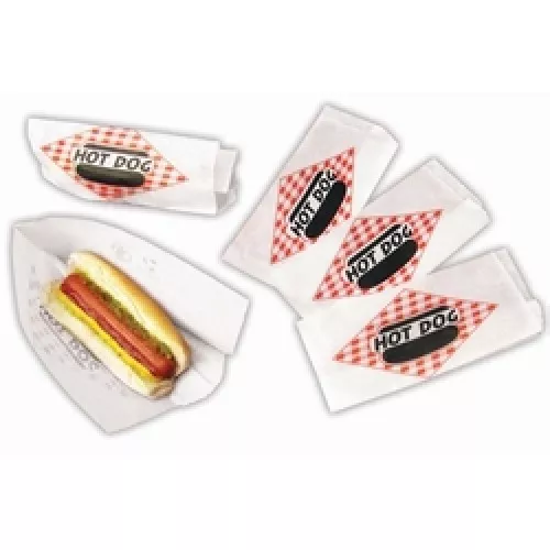 Hot Dog Double Open Paper Bag 1000pc #8050C hotdog steamer, hot dog bag USA MADE