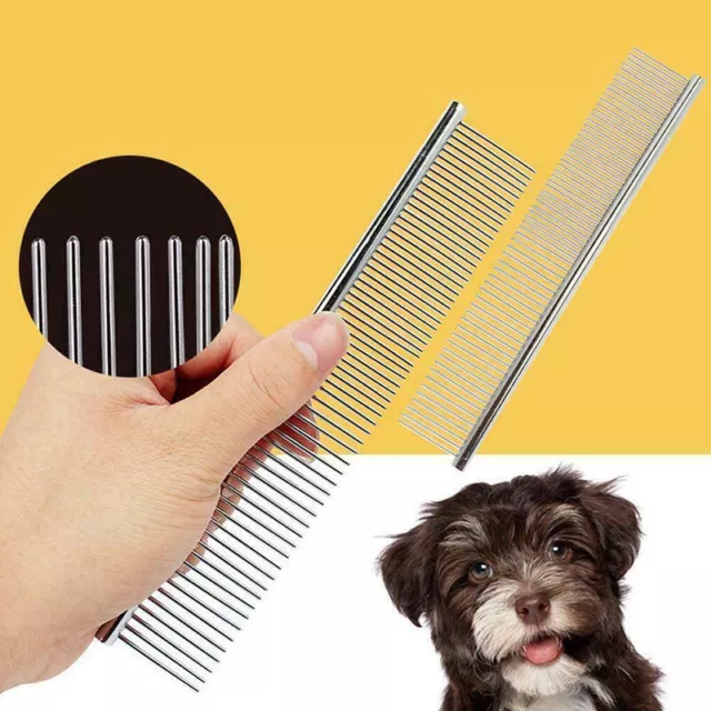 Pets Stainless Steel Comb Hair Brush Shedding Flea For Dog Cat Trimmer GroomY^ob