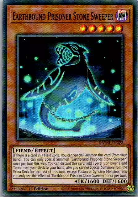 MZMI-EN028 Earthbound Prisoner Stone Sweeper Super Rare NM Yugioh Card