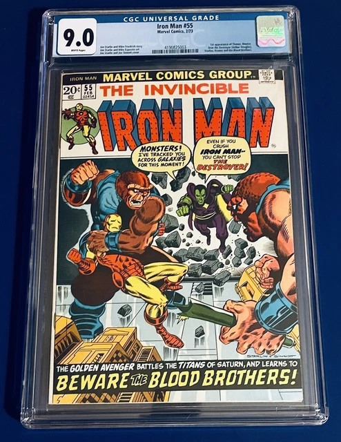 Iron Man #55 CGC 9.0 VF/NM 1973 🔥Key🔥 1st App. of Thanos, Drax, Starfox NoRes