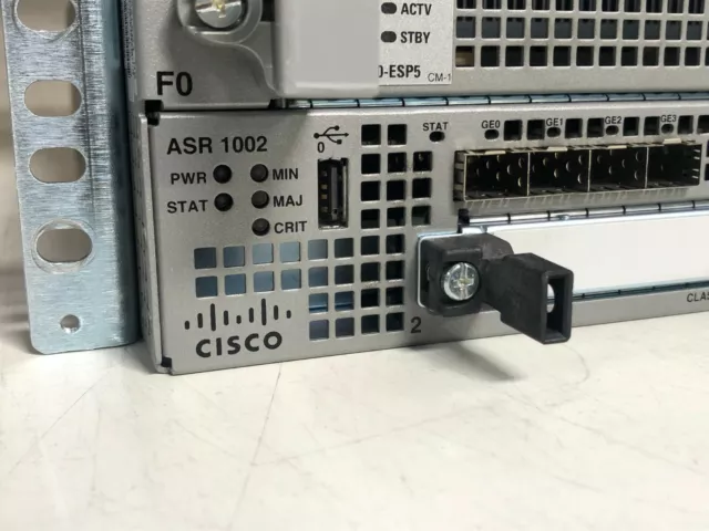 Cisco Asr1002-5g/K9 4GB Drachme 8GB Flash Double PSU 60 Jour Garantie 2