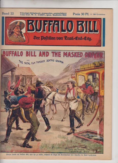 Buffalo Bill 1930 Originalheft Nr. 22 im Zustand (0-1/1) Top Zustand Kühn Verlag