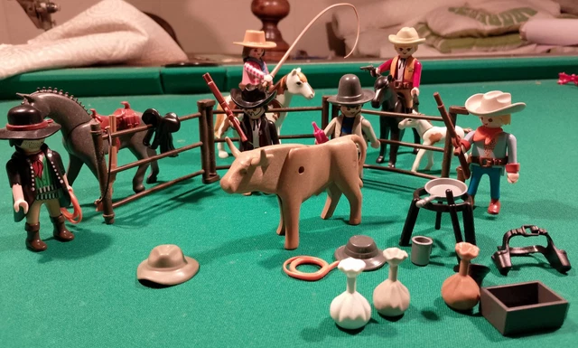 PLAYMOBIL X6 CASQUETTES Grises Confédérées Sudistes Sudistes Casquette - Foto 14