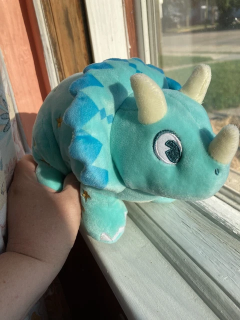 Disney Parks Animal Kingdom Dinoland Blue Triceratops Plush Stuffed Dinosaur