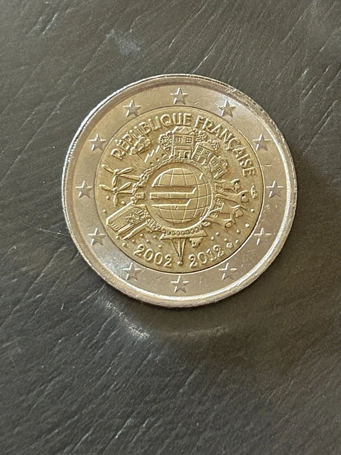 Piece 2 Euros Commemorative Republique Francaise 2002-2012