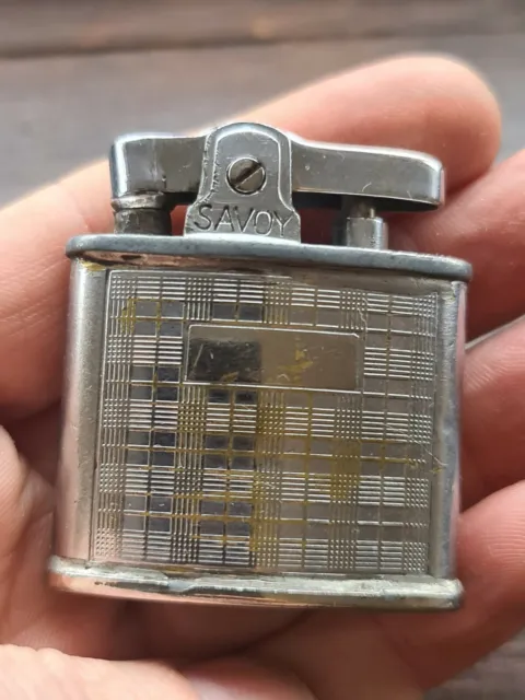 Rare Vintage Collectable SAVOY Petrol Lighter in Working Order Made in ENGLAND