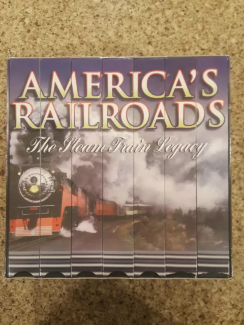 Americas Railroads - The Steam Train Legacy (VHS 1995 7 Tape Set) New & Sealed!