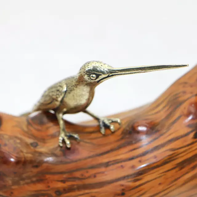 1pc Solid Brass Birds Figurines Antique Statue Hummingbird Tea Knife Home Decor