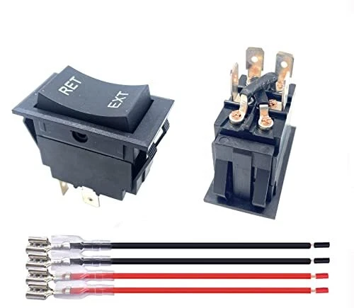 Bstenky 2 Packs Jack Momentary Rocker Switch DC 12V 20A 4pin Reverse Polarity...