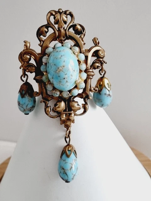 Broche Ancienne Dorée à Identifier - Bijou Vintage Occasion - Couleur Dominante Doré