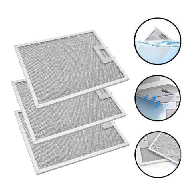 1/2/3Stk  Metallfettfilter 305x267mm passend für AEG für Dunstabzugshaube