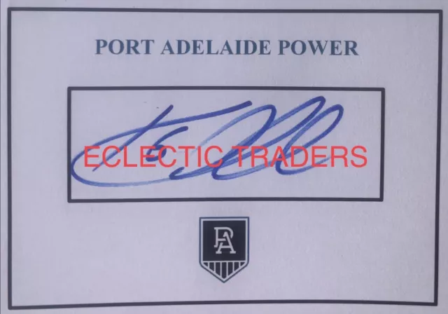 Kane Farrell SIGNED Port Adelaide Power Football Club Card. AFL Butters Wines