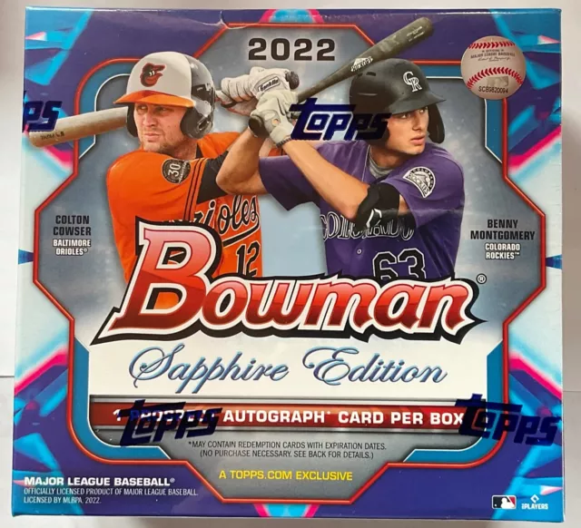 2022 Bowman Baseball Sapphire Edition Online Exclusive Factory Sealed Hobby Box