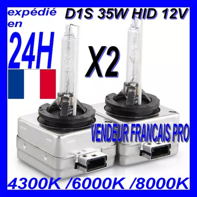 2 AMPOULES LAMPE D1S au XENON HID en 35W 12V pour FEU PHARE RECHANGE 6000K 85v