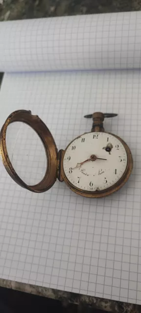 Montre Gousset Ancienne Argent Massif 1830 - Mouvement Coq Mécanique, époque Restauration XIXe, Collection