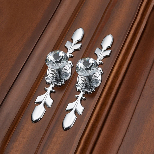 4 botones mango de diamante cajón botones puerta de vidrio mango botón con tornillo