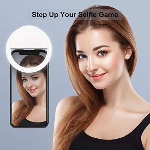 Anillo de luz LED selfie recargable, flash de relleno para teléfono móvil 3