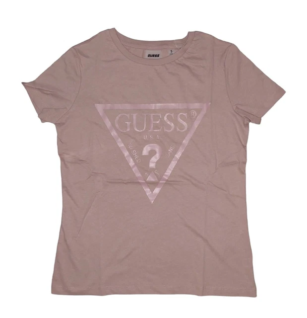 GUESS V2YI07K8HM0 t-shirt maglia manica corta cotone rosa