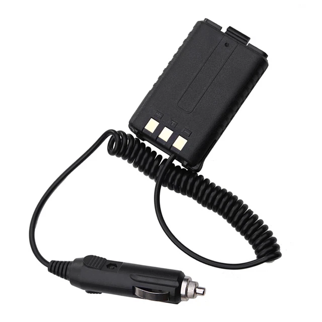 12V Car Charger Battery Eliminator for Baofeng Dual Band Radio UV5R 5RA 5RE 2