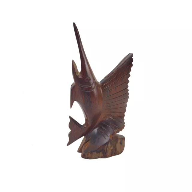 VTG Hand Carved Ironwood Swordfish Marlin Sailfish 8.5" Statue Figurine Ocean