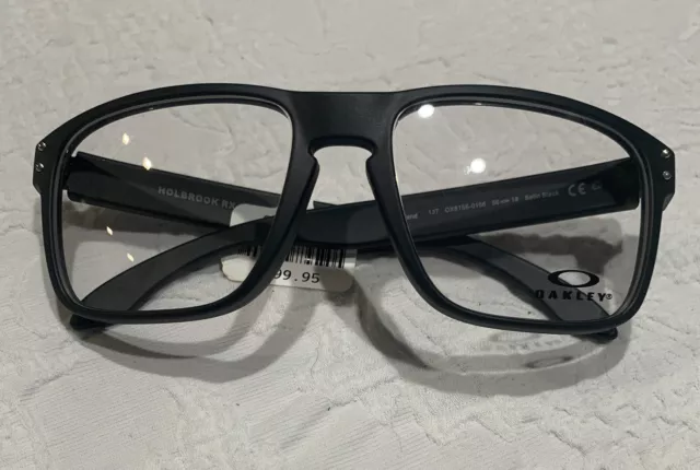 New Oakley Holbrook OX8156-0156 Satin Black Frame Eyeglasses Demo Lens 56-18 137