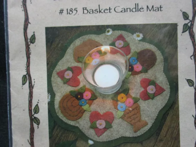 Basket Candle Mat - Bareroots Little Stitches Pattern #185