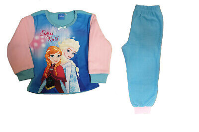 Girls Disney Frozen Fleece Pyjamas Sisters Rule! Nightwear Pjs Ages 3-8 Years