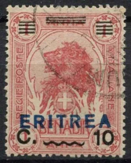 Eritrea 1924 SG#85, 10c On 1a Rose Used #A92397