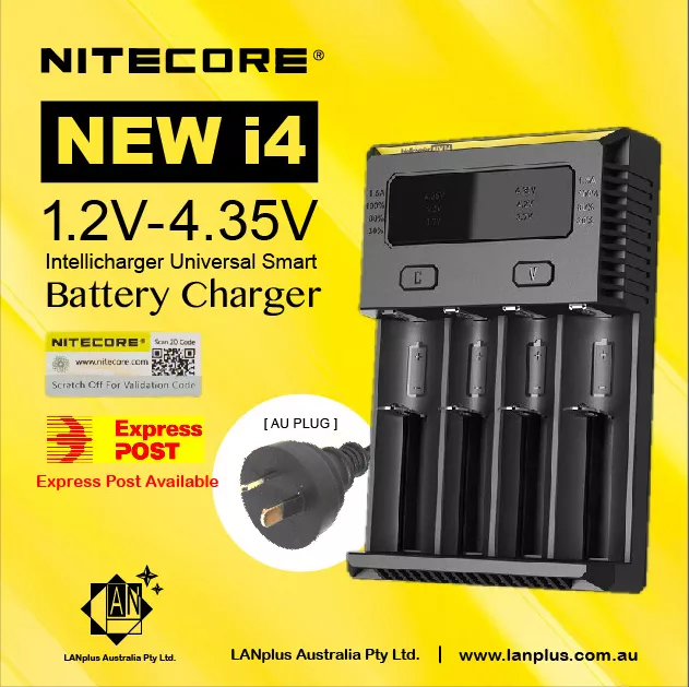 Nitecor new i4 Intelligent Universal Battery Charger F Li-ion RCR123a 14500