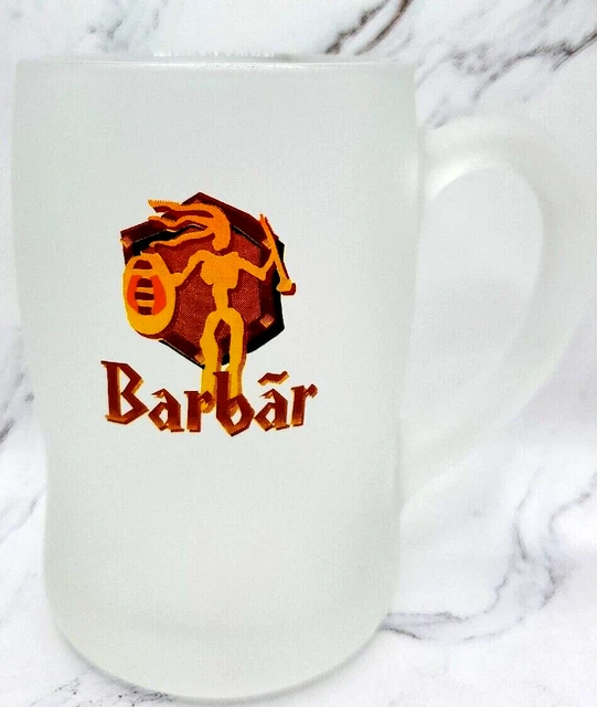 BEER GLASS beer mug Barbar Belgium Frosted Mug