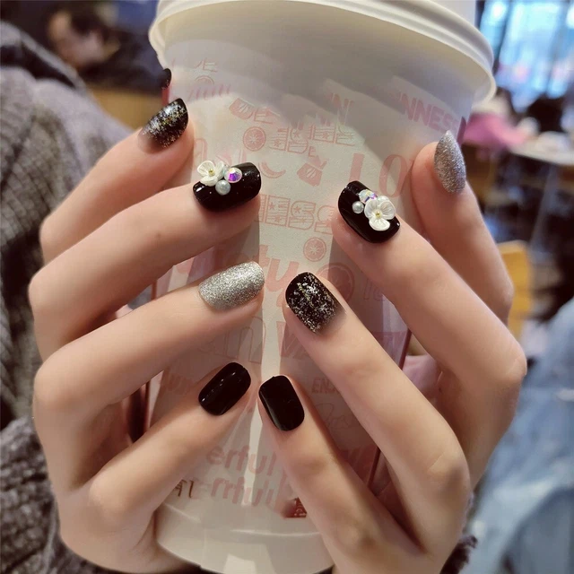 Full Cover False Nail Square Head Press on Nails Fashion Nail Tips  Girl