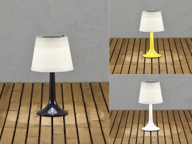LED Solar Tischleuchte Outdoor, Tischlampe ohne Kabel Outdoor Lampenschirm