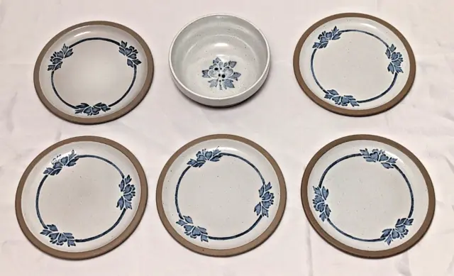 6 Wedgwood Midwinter Stoneware, 5 Dessert/Salad Plates, 1 Cereal Bowl England