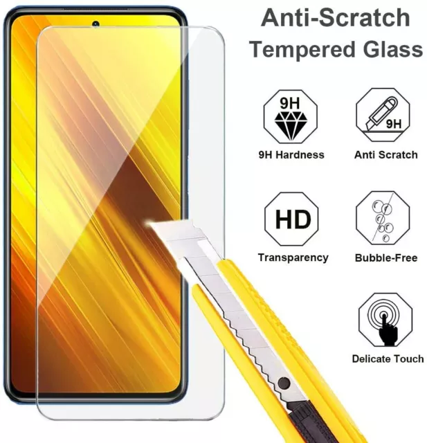 Schutzglas Glasfolie für Xiaomi Poco X3 NFC Display Schutz Panzerfolie Full 9H