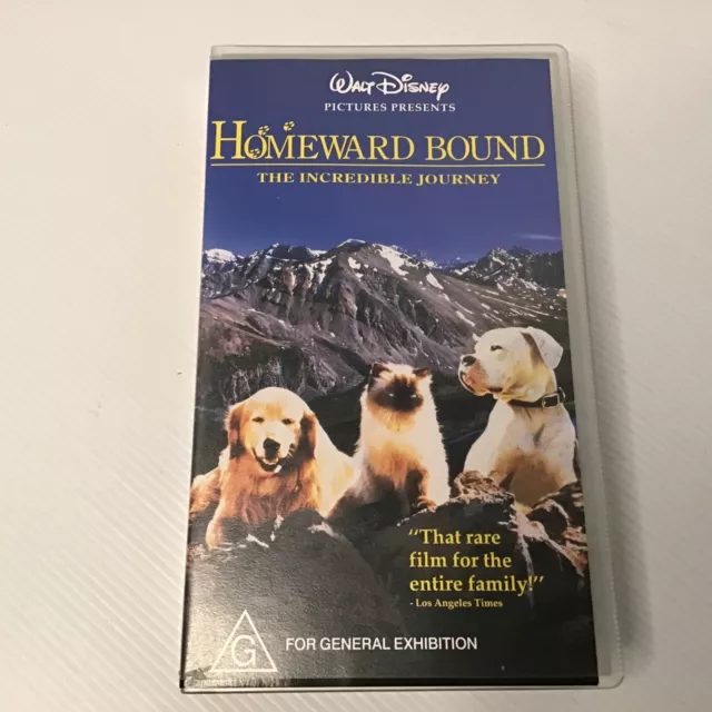 HOMEWARD BOUND : The Incredible Journey VHS VIDEO TAPE (1993 Disney ...
