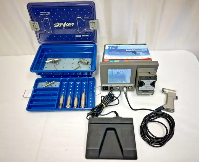 Stryker TPS MicroDriver Set w Console, Footswitch, Sterilization Case Orthopedic